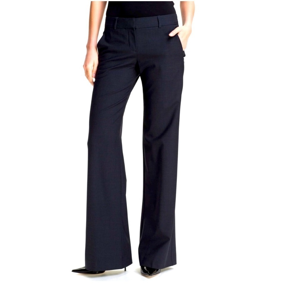 Theory black linen blend Emery pants size 2